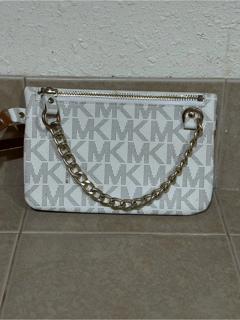 Michael Kors White Logo Fanny Bag
